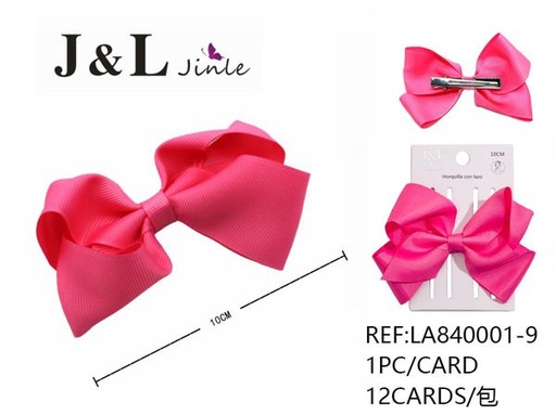 [LA840001-9] Clip con lazo rosa 10cm