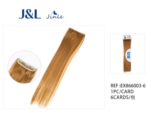 [EX866003-6] Extensiones de cabello liso con 3 clips rubio 3pcs