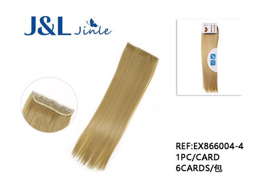 [EX866004-4] Extensiones lisas con 4 clips, rubio claro