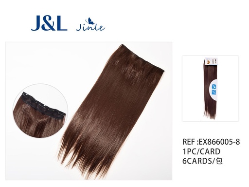 [EX866005-8] Extensiones lisas con 5 clips marrón rojizo para peinados