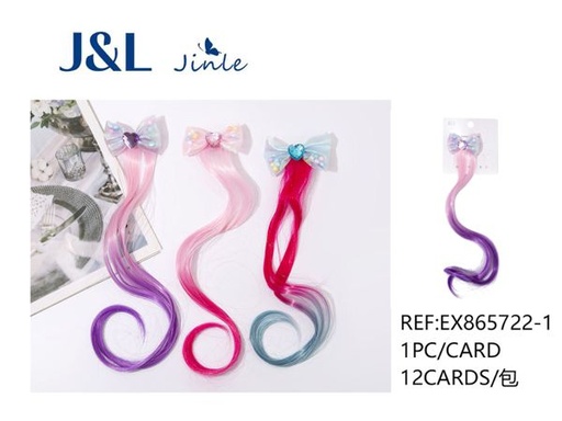 [EX865722-1] Extensiones de cabello para niños, 6pcs para peinados