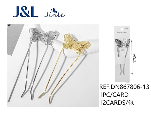 [DN867806-13] Palillos para el pelo con diseño de mariposa