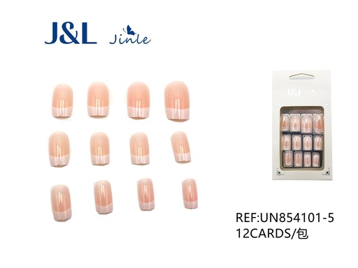 [UN854101-5] Uñas postizas francesas, 12pcs para manicura