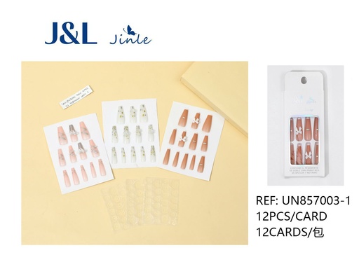 [UN857003-1] Uñas postizas 12 pzs para manicura