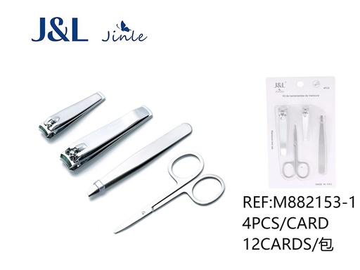 [M882153-1] Set de cortaúñas 4 piezas de acero para manicura