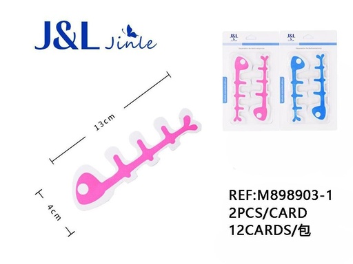 [M898903-1] Separador de pedicura en forma de pescado 4x13cm