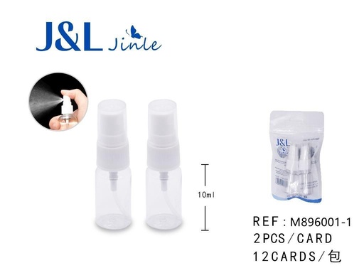 [M896001-1] Botella de spray con escala 10ml 2pcs transparente para almacenamiento