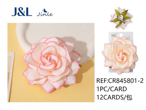 [CR845801-2] Broche rosa con pinza de pato para accesorios