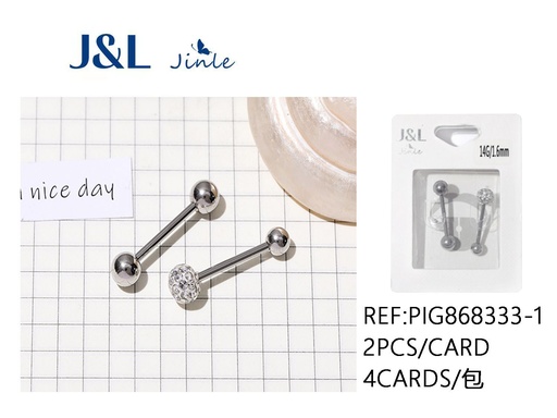 [PIG868333-1] Piercing de acero inoxidable 2pcs para joyería