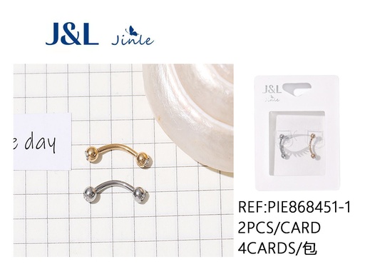 [PIE868451-1] Piercing de acero inoxidable 2pcs para joyería y moda