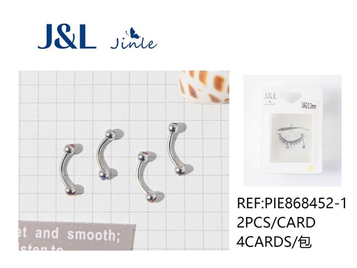 [PIE868452-1] Piercing con incrustaciones de diamante 2pcs para cejas