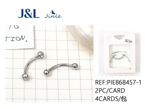 [PIE868457-1] Piercing de acero inoxidable 2pcs