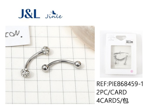 [PIE868459-1] Piercing de acero inoxidable para ceja 2pcs