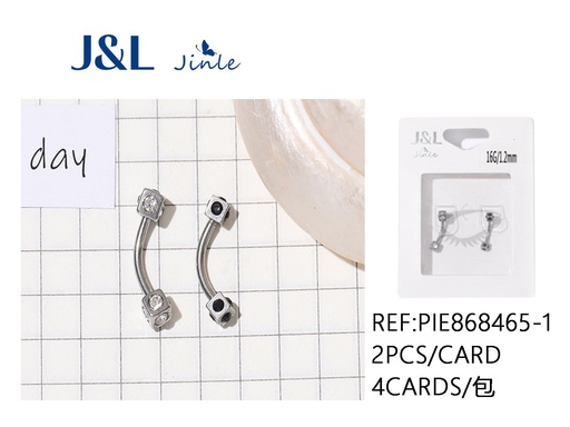 [PIE868465-1] Piercing de acero pack de 2 piezas