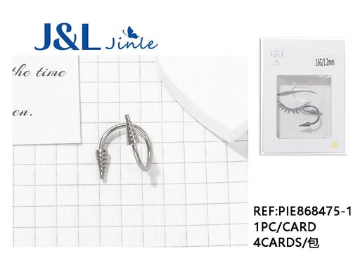 [PIE868475-1] Piercing de ceja de acero inoxidable para perforaciones