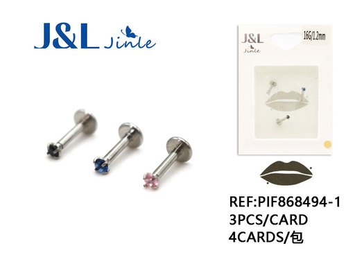 [PIF868494-1] Piercing de labio de acero inoxidable para joyería