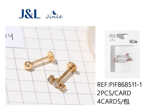 [PIF868511-1] Piercing de acero 2pcs para joyería y accesorios