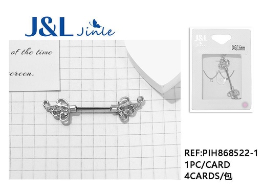 [PIH868522-1] Piercing de pezón con incrustaciones de cobre