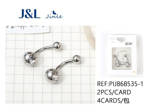 [PIJ868535-1] Piercing acero inoxidable 2pcs joyería