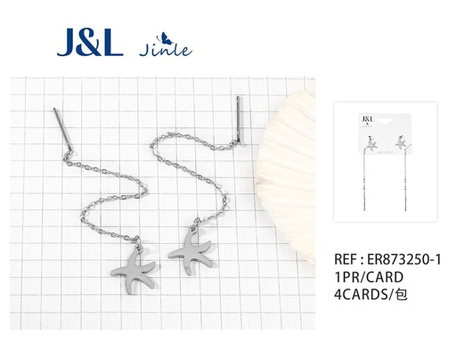 [ER873250-1] Pendientes de acero 1 par