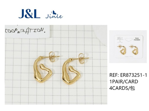 [ER873251-1] Pendientes de acero dorado 2pcs para joyería