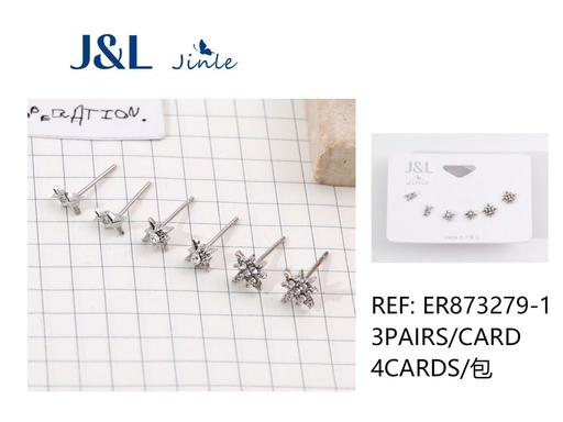 [ER873279-1] Pendientes 3 pares variados para joyería