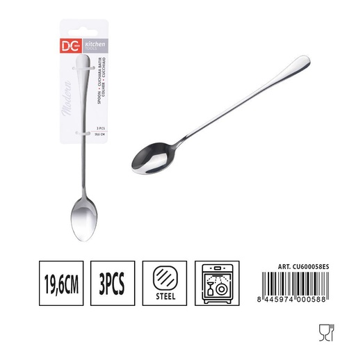 [A000418] Cucharas batidoras modernas 3 pcs 19.6 cm - Utensilios de cocina