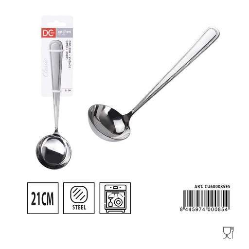 [A000445] Cazo clásico de acero inoxidable 21cm utensilios de cocina