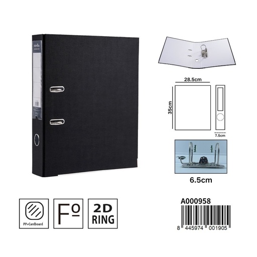 [A000958] Archivador AZ color negro, organización de documentos