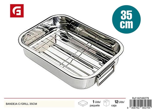[142148279] Bandeja con parrilla 35 cm - Utensilios de cocina