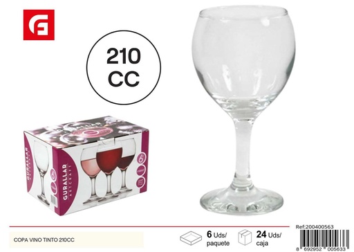 [200400563] Copa de vino tinto 210cc - Cristalería y copas de vidrio