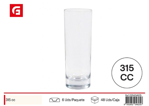 [200404825] Vaso tubo 315cc ADA - Vasos de vidrio para cocktails y refrescos