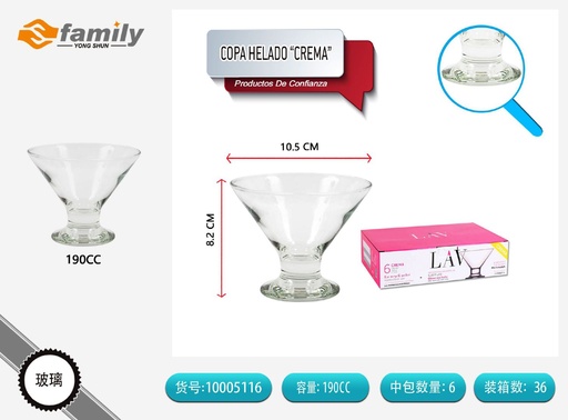 [10005116] Copa de helado 190cc (CRE367FSX) - Productos de vidrio