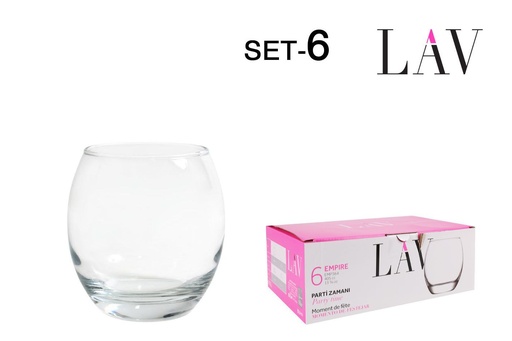 [A003251] Vaso de vidrio 405cc Empire - Vasos y cristalería
