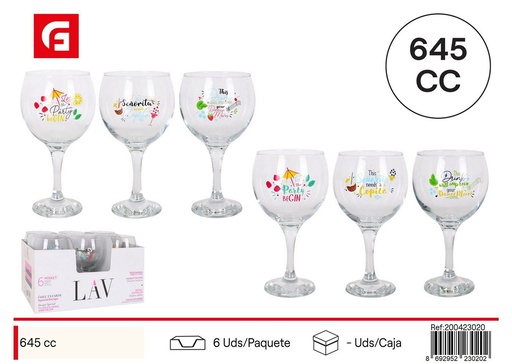 [200423020] Copa de vidrio desechable 645CC - Cristalería y copas