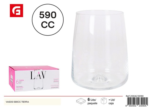 [A003299] Vasos 590CC TERRA - Vasos de vidrio