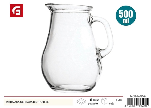 [180401544] Jarra con asa cerrada Bistro 0.5L para bebidas