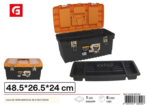 [200938502] Caja de herramientas 48.5x26.5x24 cm - Ferretería y herramientas