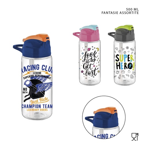 [0230816] Botella de Tritan decorada de 500ml - Accesorios de hidratación