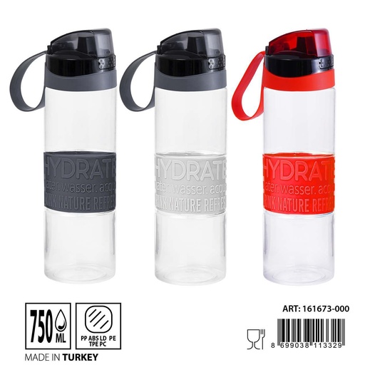 [0236617] Botella plástica sport 750 ml - Botellas y envases