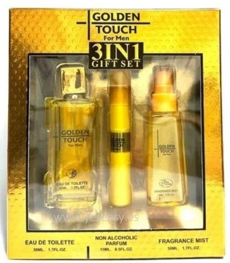 [8718247002351] Set de regalo para hombres Golden Touch 3 en 1 