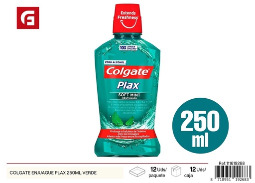 [111619268] Enjuague bucal Colgate Plax 250ml Verde - Cuidado personal