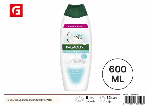 [111660346] Gel de ducha hidratante 600ML coco - Productos de cuidado personal