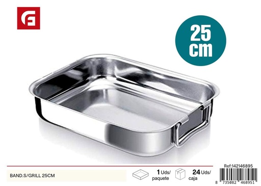 [142146895] Bandeja de acero inoxidable 25cm para cocina