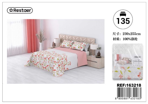 [163218] Cubre cama estampado EcoBouti Trinity 135cm 235x260cm para habitación