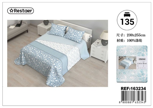 [163234] Colcha estampada Ecobouti Vancouver 135cm 235x260cm para cama