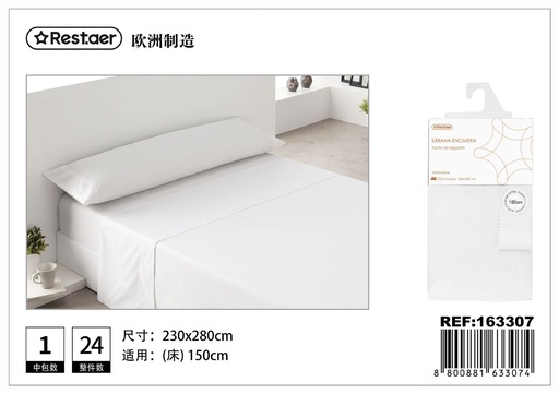 [163307] Sábana encimera 230x280 cm color blanco, Textiles para el hogar
