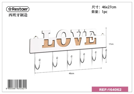 [164062] Colgadores de pared creativos con 6 ganchos para organización