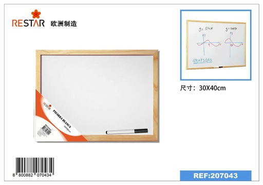 [207043] Pizarra blanca 30x40cm