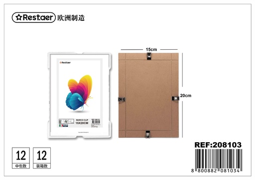[208103] Marco clip 15x20 cm - Decoración del hogar y marcos de fotos